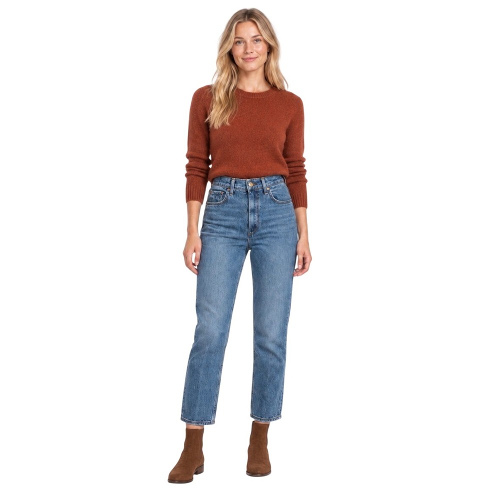 rag & bone WREN HIGH-RISE SLIM STRAIGHT Huntley Jeans 27 WDD22H2913B7HH